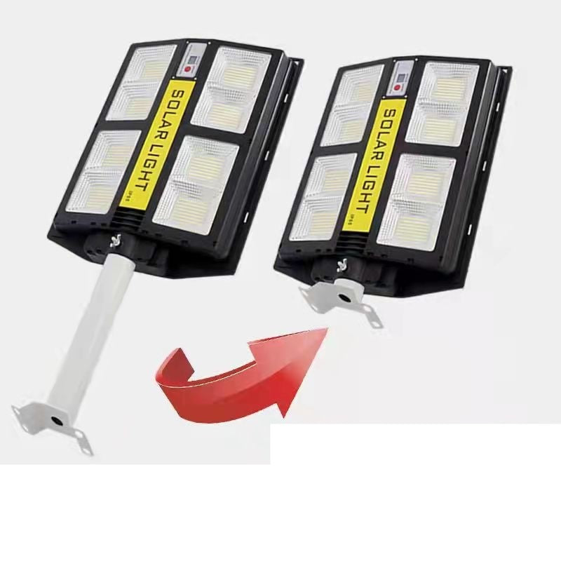 Lampa solara stradala Flippy, cu telecomanda, senzor de miscare si lumina, suport prindere, 720 LED-uri, IP65, ABS,