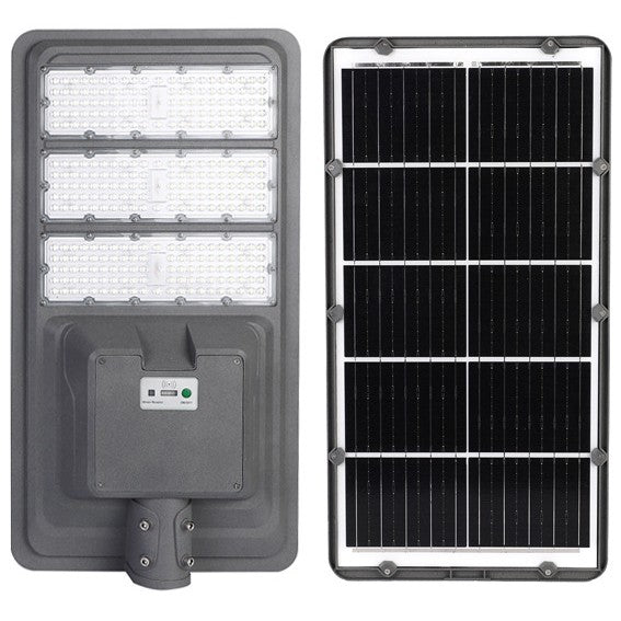 Lampa solara stradala Flippy, IP65, senzor de lumina, 306 LED-uri SMD, 3000 lm, panou 40W, putere 300W, autonomie 12-16
