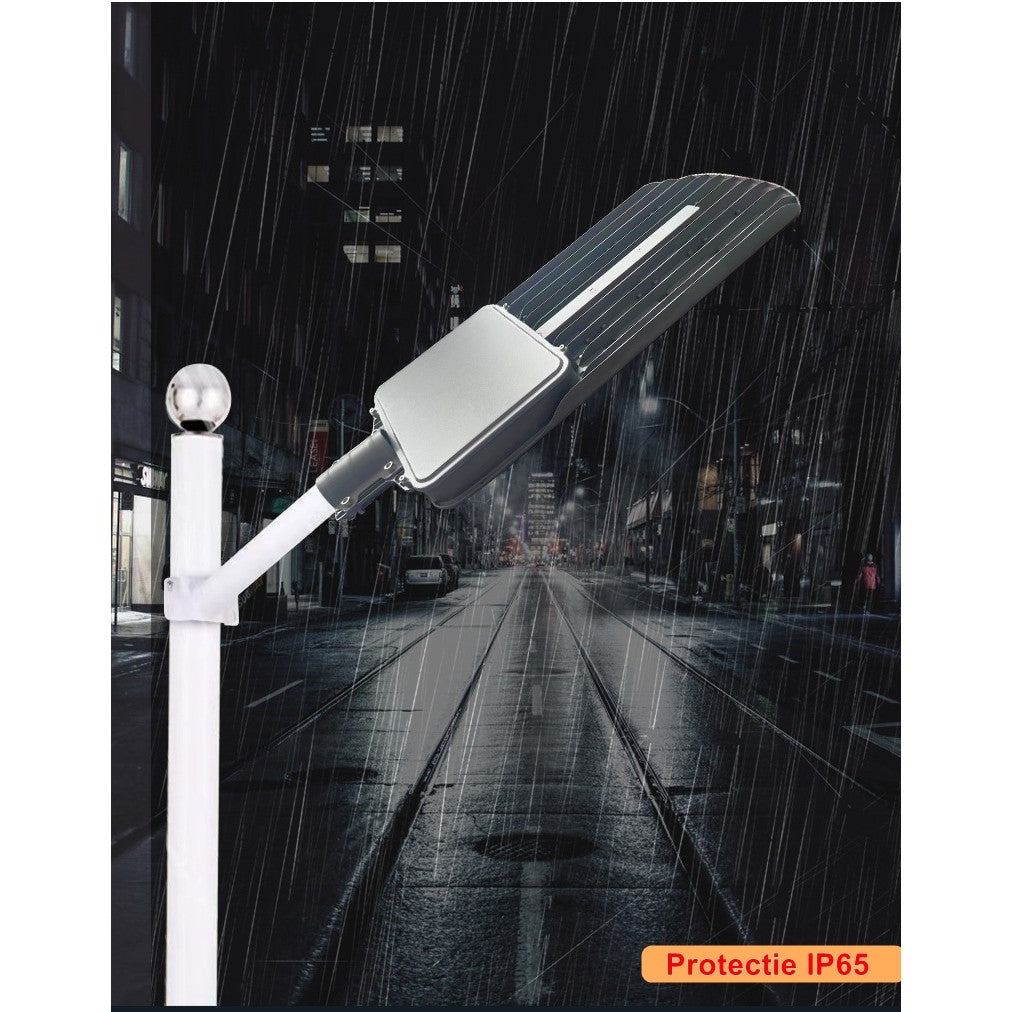 Lampa solara stradala Flippy, IP65, senzor de lumina, 510 LED-uri SMD, 5000 lm, panou 53W, putere 500W, autonomie 12-16