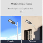 Lampa solara stradala Flippy, IP65, senzor de lumina, 510 LED-uri SMD, 5000 lm, panou 53W, putere 500W, autonomie 12-16