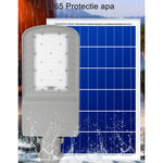 Lampa solara stradala Flippy, IP65, senzor de lumina, 60 LED-uri SMD, 2250 lm, panou 25W, putere 200W, autonomie 12-16