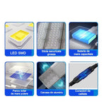 Lampa solara stradala Flippy, pentru curte sau strada, cu doua grile, finisaj mat, rezistent la apa, montare prin
