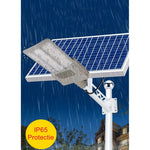 Lampa solara stradala Flippy, pentru curte sau strada, cu doua grile, finisaj mat, rezistent la apa, montare prin