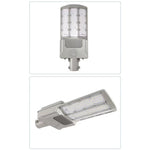 Lampa solara stradala Flippy, pentru curte sau strada, cu trei grile, finisaj mat, rezistent la apa, montare prin