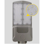 Lampa solara stradala Flippy, pentru curte sau strada, cu trei grile, finisaj mat, rezistent la apa, montare prin