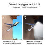 Lampa solara stradala Flippy, pentru curte sau strada, finisaj lucios, rezistent la apa, montare prin fixare, senzor