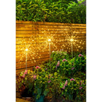 Lampa solara sub forma de artificii, 90 LED-uri, alb cald, Flippy