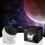 Lampa Tip Proiector Galaxie, Flippy, pentru Dormitor, Tematica Cer Instelat, Model Glob, HD, Rotire 360 de Grade, 20 de