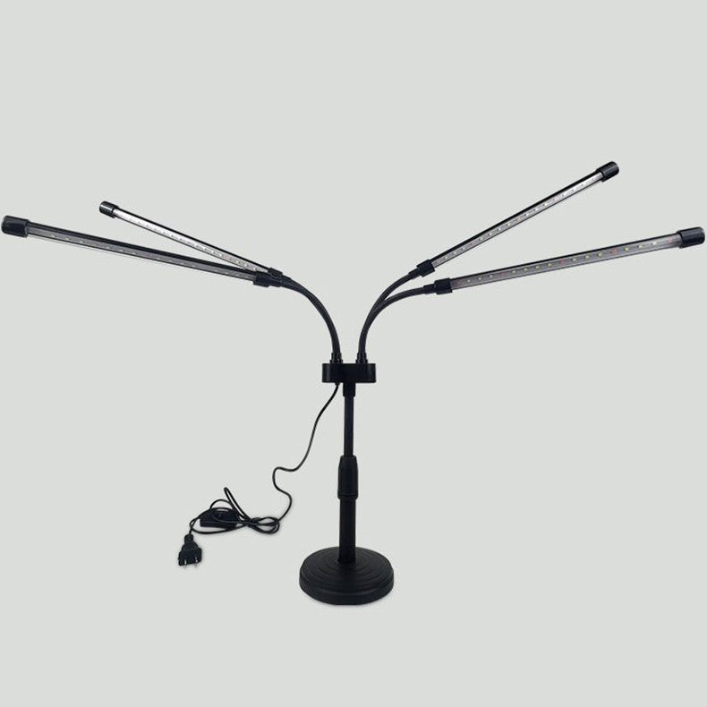 Lampa UV pentru cresterea plantelor, Flippy, conectare la retea, 20W, 4 capete, 72 LED-uri, ajustabila pana la 66.5 cm,