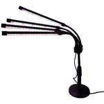 Lampa UV pentru cresterea plantelor, Flippy, conectare la retea, 20W, 4 capete, 72 LED-uri, ajustabila pana la 66.5 cm,
