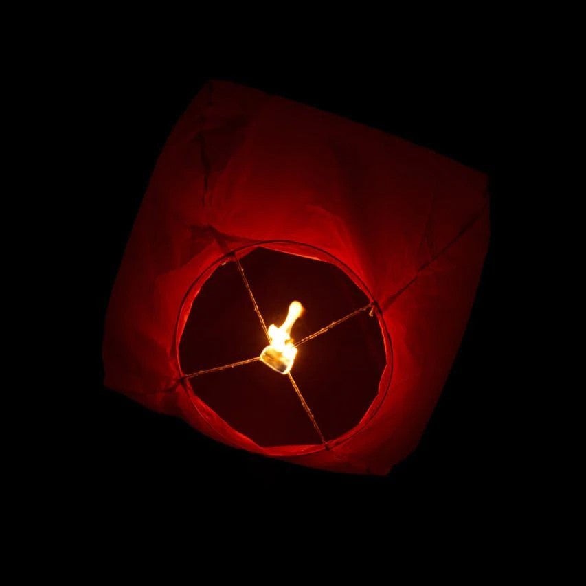 Lampion zburator, Flippy, hartie biodegradabila, Rosu