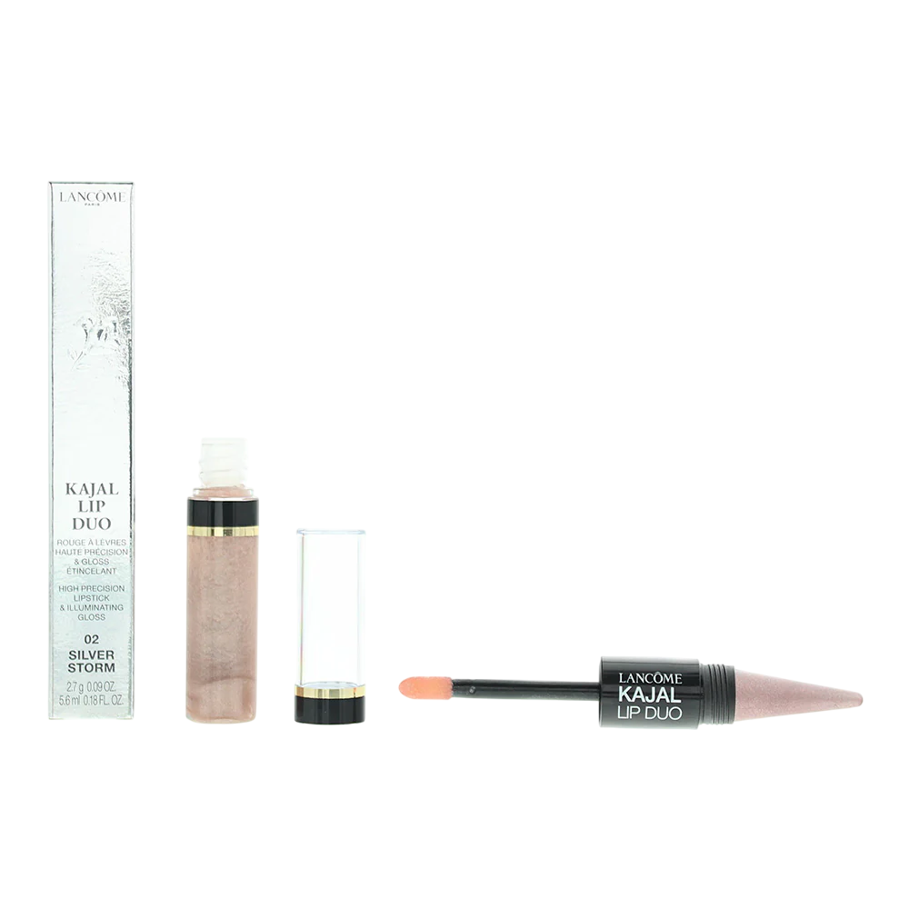 Lancome, Kajal Lip Duo, Duo, Ruj lichid, 02, Furtună de argint, 2.7 g