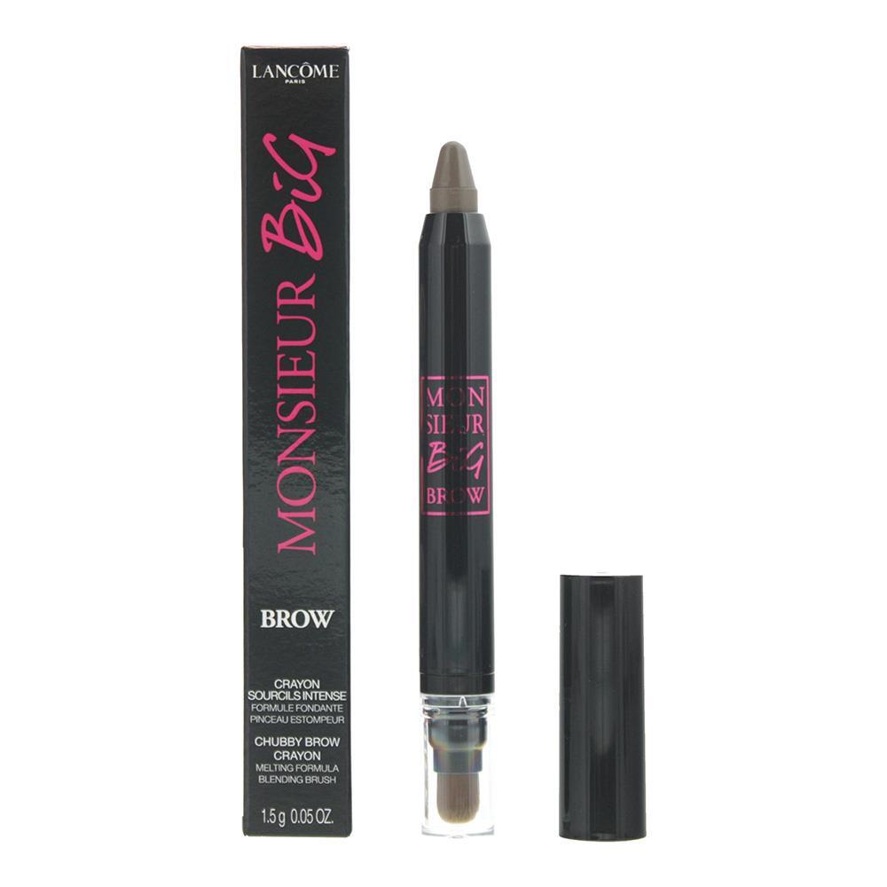 Lancome, Monsieur Big Brow, Amestecare, Creion pentru sprâncene cu cremă și perie 2-în-1, 02, Castană, 1.5 g