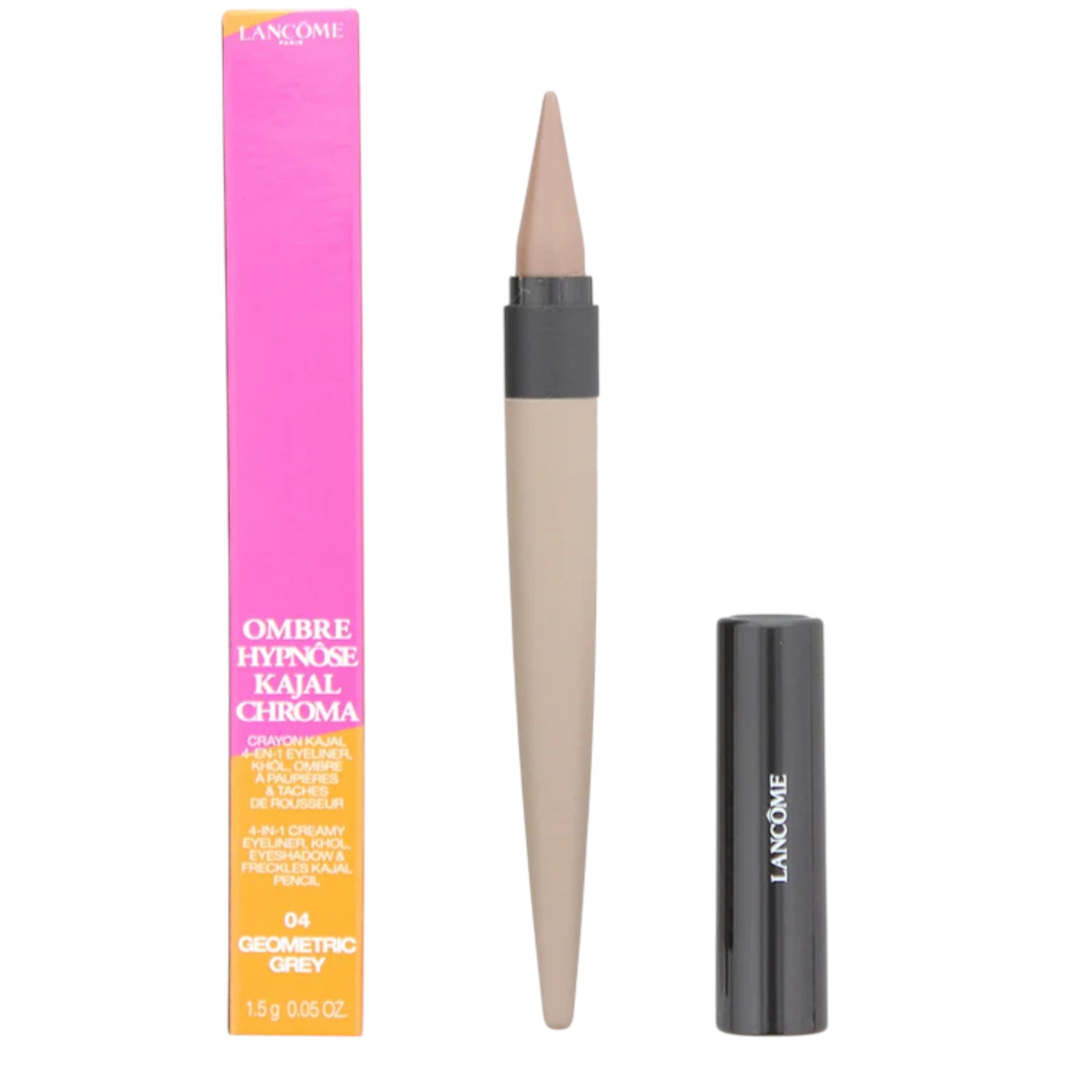 Lancome, Ombre Hypnose, Intensitate a culorii, Fard de ochi & Creion kajal 2-în-1, 04, Gri geometric, 1.5 g