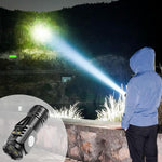 Lanterna cu 3 Nuclee Led, Flippy, Incarcare USB, Autonomie 4-20h, Raza Maxima 100-200 m, 5W, 4 x 4 x 9 cm, Suport de