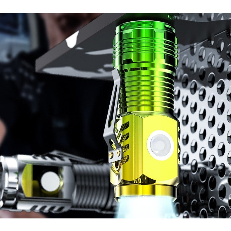 Lanterna cu 3 Nuclee Led, Flippy, Incarcare USB, Autonomie 4-20h, Raza Maxima 100-200 m, 5W, 4 x 4 x 9 cm, Suport de
