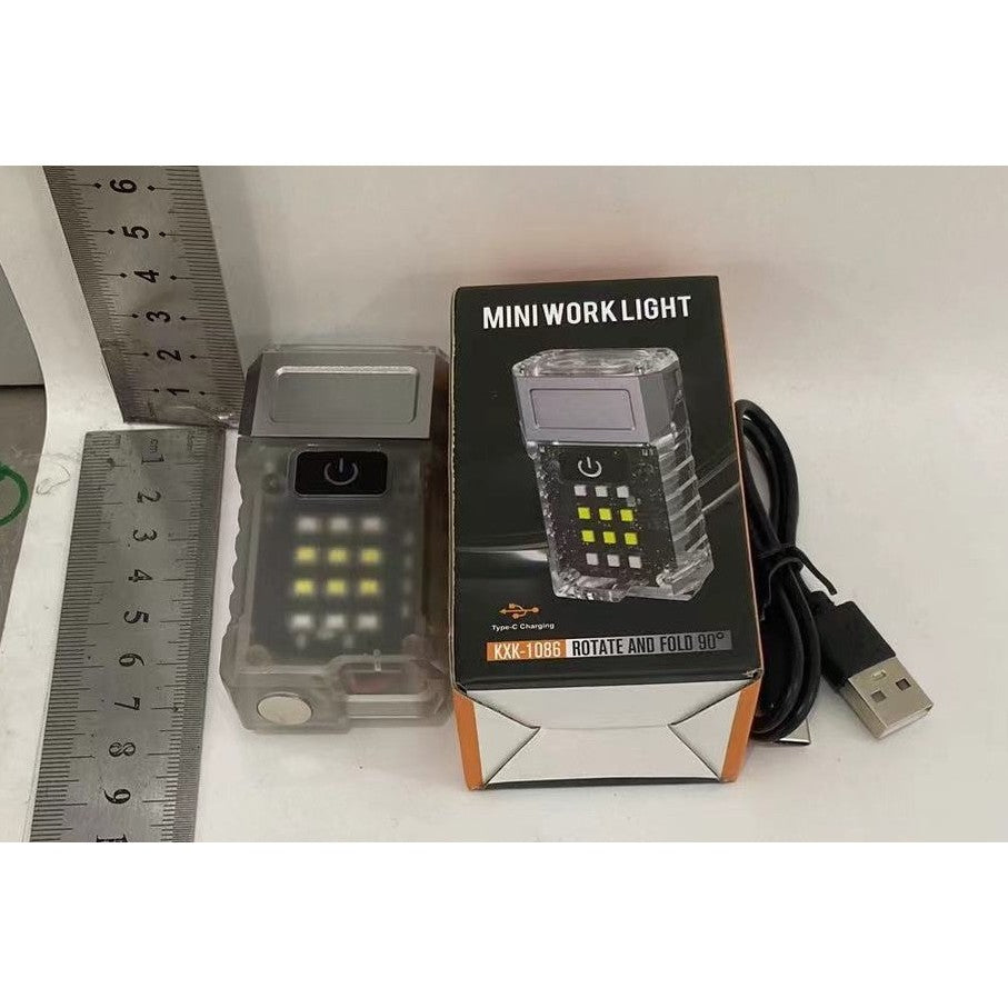 Lanterna UV LED Portabila, Flippy, Incarcare USB Tip C, Raza 50 m, 5W, 3 Culori de Lumina, 1200 mAh, 8 x 2 x 4.2 cm,