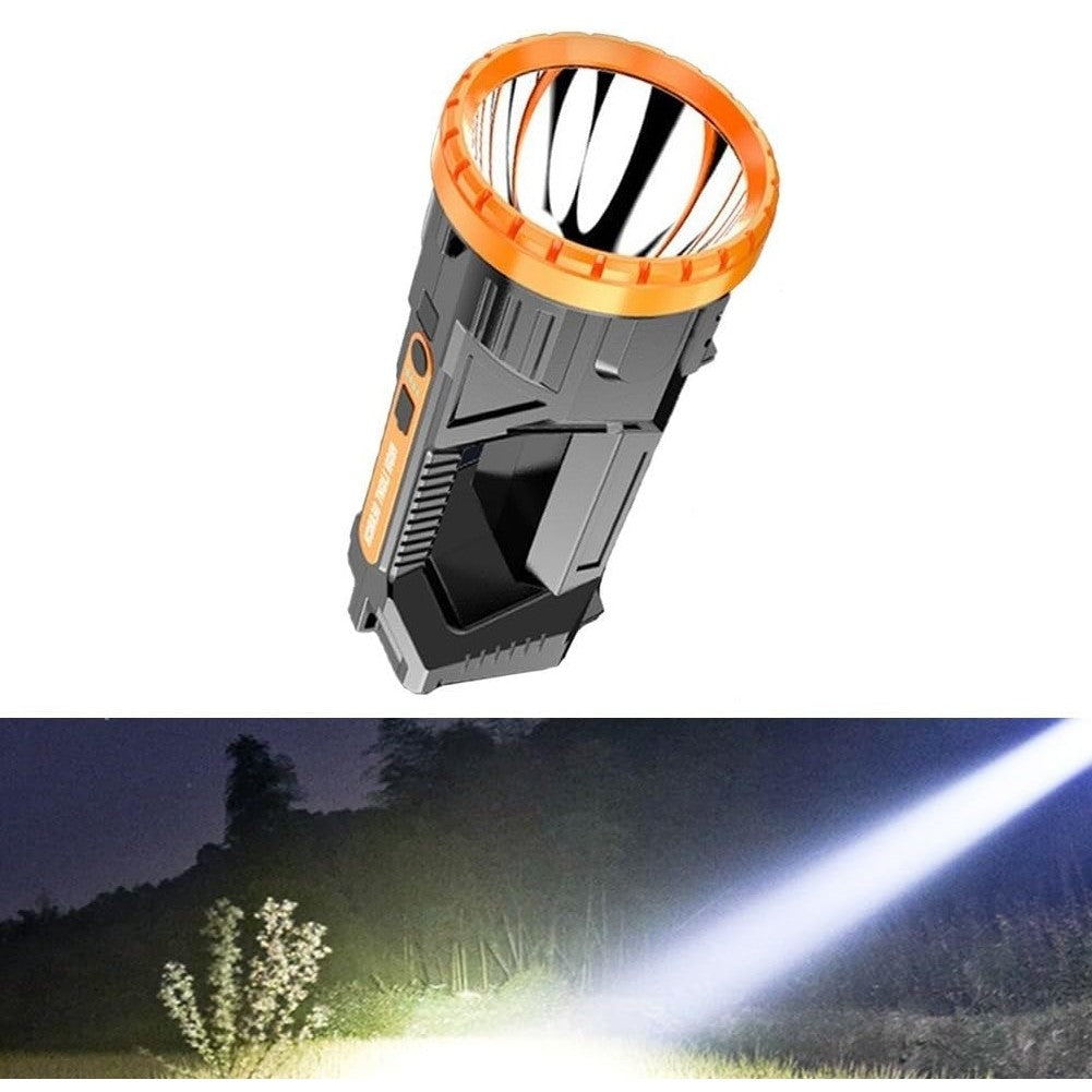 Lanterna LED, Flippy, Incarcare USB, Autonomie 8-24h, 2 Surse de Lumina, Principal si Lateral, Raza Maxima 100-200 m,