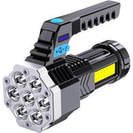 Lanterna LED Lumina Puternica, Rezistenta la Apa, Tip Proiector COB, Flippy, Lanternă Reincarcabila, USB, cu Maner