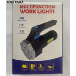 Lanterna LED Lumina Puternica, Rezistenta la Apa, Tip Proiector COB, Flippy, Lanternă Reincarcabila, USB, cu Maner