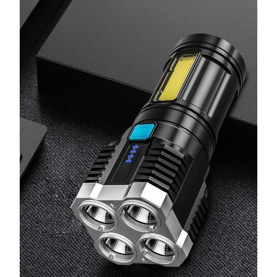 Lanterna LED Tactica 2 in 1, Flippy, 4 Moduri de Iluminare, Tip Proiector COB, Rezistenta la Apa, Reincarcabila, USB,