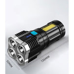 Lanterna LED Tactica 2 in 1, Flippy, 4 Moduri de Iluminare, Tip Proiector COB, Rezistenta la Apa, Reincarcabila, USB,