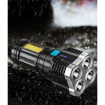 Lanterna LED Tactica 2 in 1, Flippy, 4 Moduri de Iluminare, Tip Proiector COB, Rezistenta la Apa, Reincarcabila, USB,