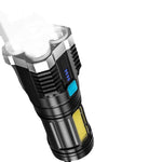 Lanterna LED Tactica 2 in 1, Flippy, 4 Moduri de Iluminare, Tip Proiector COB, Rezistenta la Apa, Reincarcabila, USB,