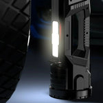 Lanterna LED, Flippy, Incarcare USB, Autonomie 8-24h, 2 Surse de Lumina, Principal si Lateral, Raza Maxima 100-200 m,