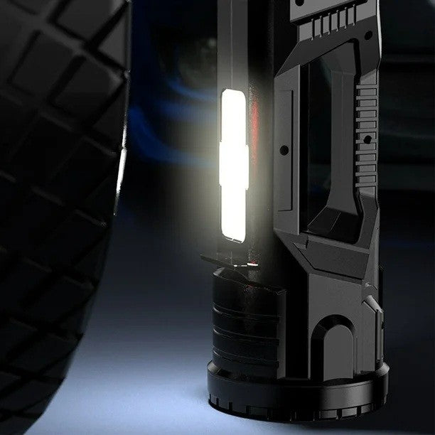Lanterna LED, Flippy, Incarcare USB, Autonomie 8-24h, 2 Surse de Lumina, Principal si Lateral, Raza Maxima 100-200 m,