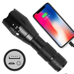Lanterna Power Bank LED, Flippy, Incarcare USB, Raza 300m, 5W, Model T9 Telescopic 14.7 -15.7 cm, Functie Zoom si
