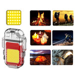 Lanterna Tip Breloc cu Bricheta, Flippy, Impermeabila, 3 Moduri Iluminare, 300 mAh, Incarcare USB-C, COB, Raza de
