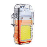 Lanterna Tip Breloc cu Bricheta, Flippy, Impermeabila, 3 Moduri Iluminare, 300 mAh, Incarcare USB-C, COB, Raza de