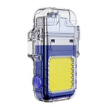 Lanterna Tip Breloc cu Bricheta, Flippy, Impermeabila, 3 Moduri Iluminare, 300 mAh, Incarcare USB-C, COB, Raza de
