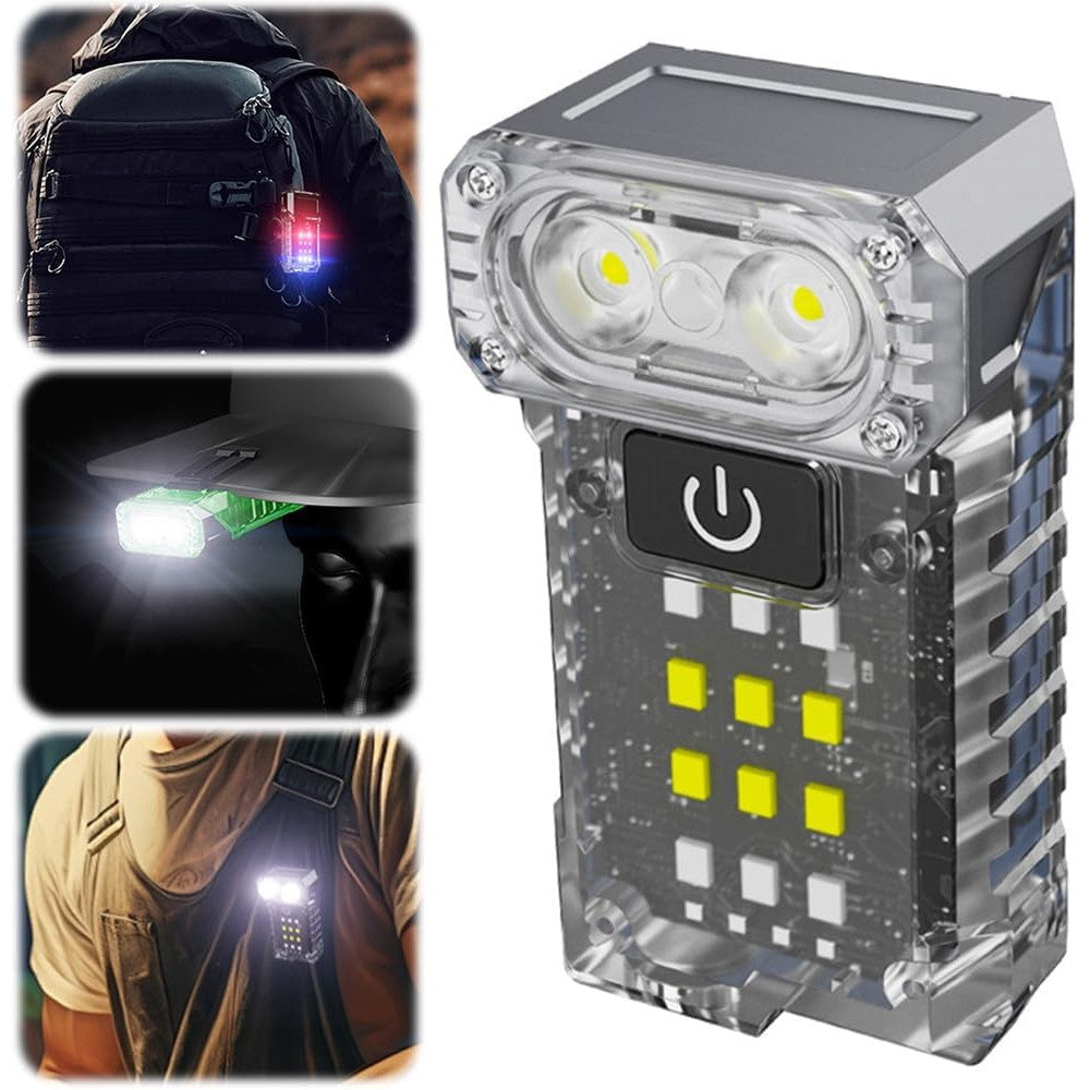 Lanterna UV LED Portabila, Flippy, Incarcare USB Tip C, Raza 50 m, 5W, 3 Culori de Lumina, 1200 mAh, 8 x 2 x 4.2 cm,