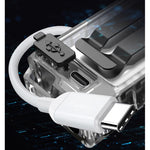 Lanterna UV LED Portabila, Flippy, Incarcare USB Tip C, Raza 50 m, 5W, 3 Culori de Lumina, 1200 mAh, 8 x 2 x 4.2 cm,