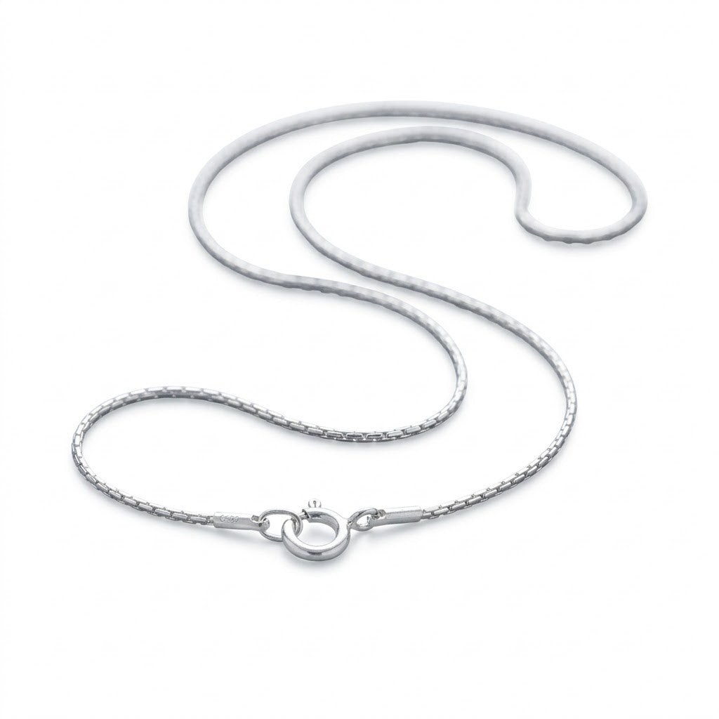 Lantisor din Argint 925, Jolie Silver, pentru Dama, Model Sfoara, 1.7 g, 38 cm, Design Delicat si Romantic, Argintiu