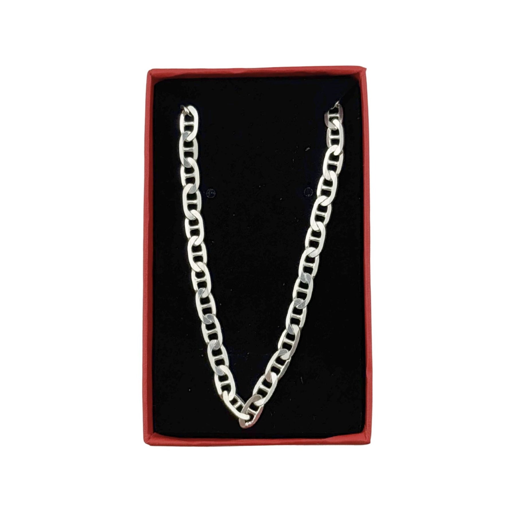 Lantisor Unisex din Argint 925, Jolie Silver, Model Lantisor din Zale cu Lacat, 12.22 g, 55 cm, Argintiu