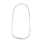 Lantisor Unisex din Argint 925, Jolie Silver, Model Lantisor din Zale cu Lacat, 12.22 g, 55 cm, Argintiu