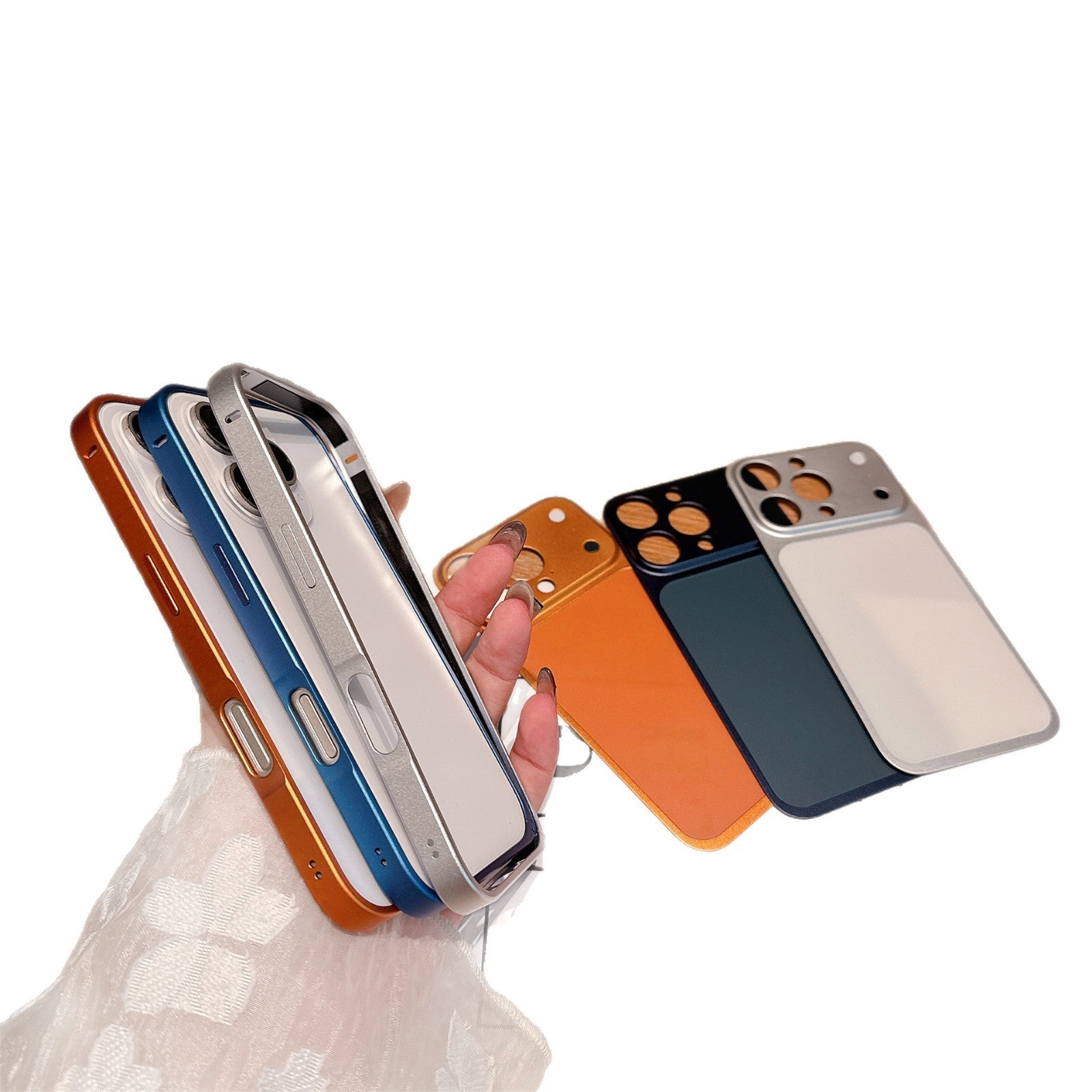 Carcasa Metalica, Flippy, Compatibila Apple iPhone 15 Pro Max, Creeaza Aspect de iPhone 17 Pro, Unibody Mat, Rezistenta