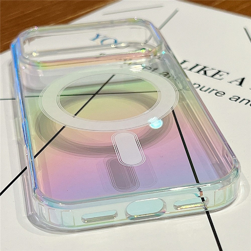 Husa Telefon, Flippy, Compatibila iPhone 17 Air, Model Cameleon, Magsafe, Schimbare Gradient de Culoare din Unghiuri