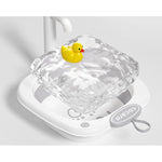 Lavoar Pliabil, Flippy, pentru Copii 1-8 Ani, 28.5x28.5x10 cm, din PE+PP, 3.5l, Model Picioare, Gri