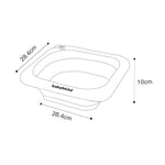 Lavoar Pliabil, Flippy, pentru Copii 1-8 Ani, 28.5x28.5x10 cm, din PE+PP, 3.5l, Model Picioare, Gri