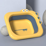 Lavoar Pliabil, Flippy, pentru Copii, din PP/TPE, Portabil, Model Crocodil, 30x24.5x9 cm, Galben/Albastru