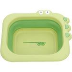 Lavoar Pliabil, Flippy, pentru Copii, din PP/TPE, Portabil, Model Crocodil, 30x24.5x9 cm, Verde