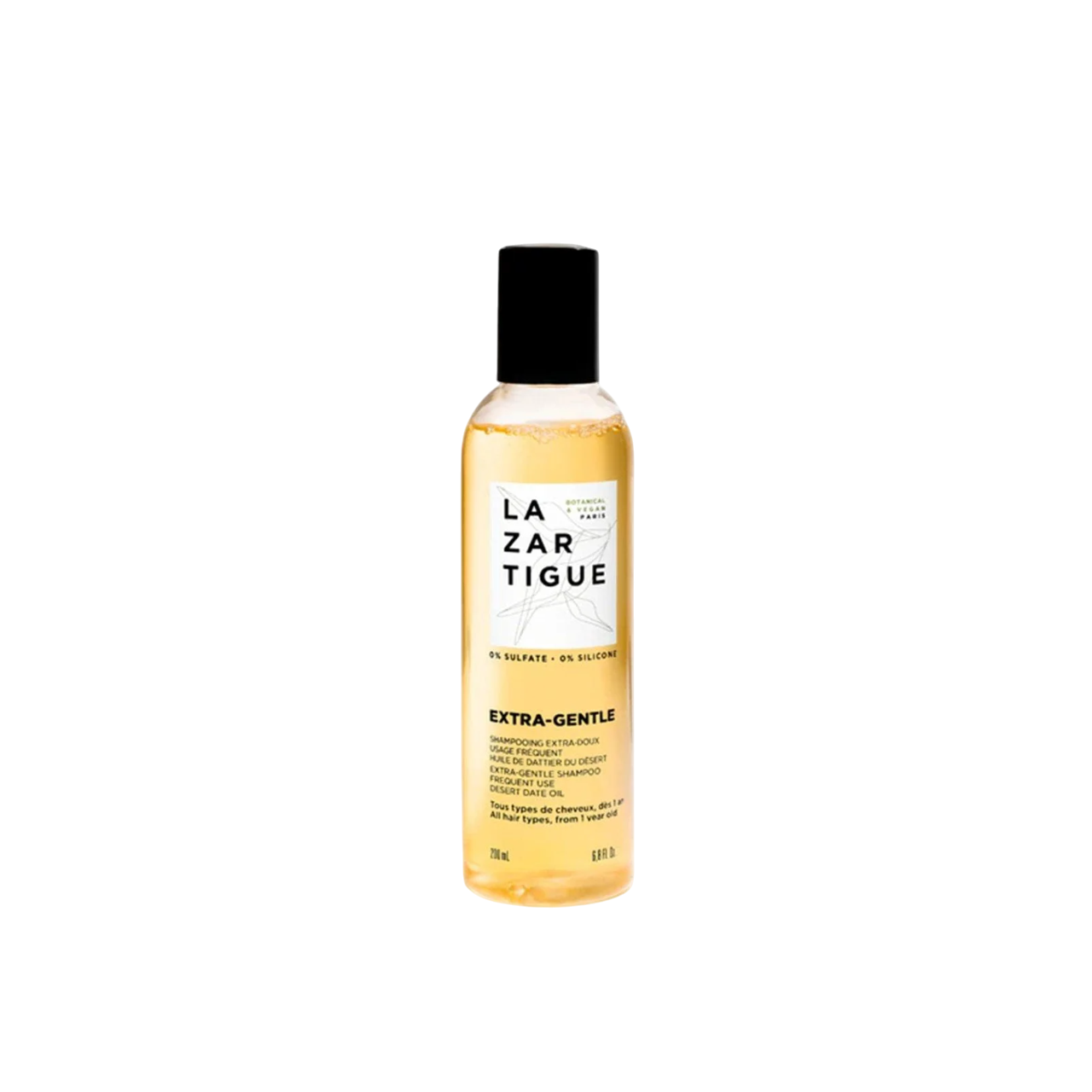 Lazartigue, Extra-Gentle, Vegan, Șampon pentru păr, Curățare blândă, 200 ml