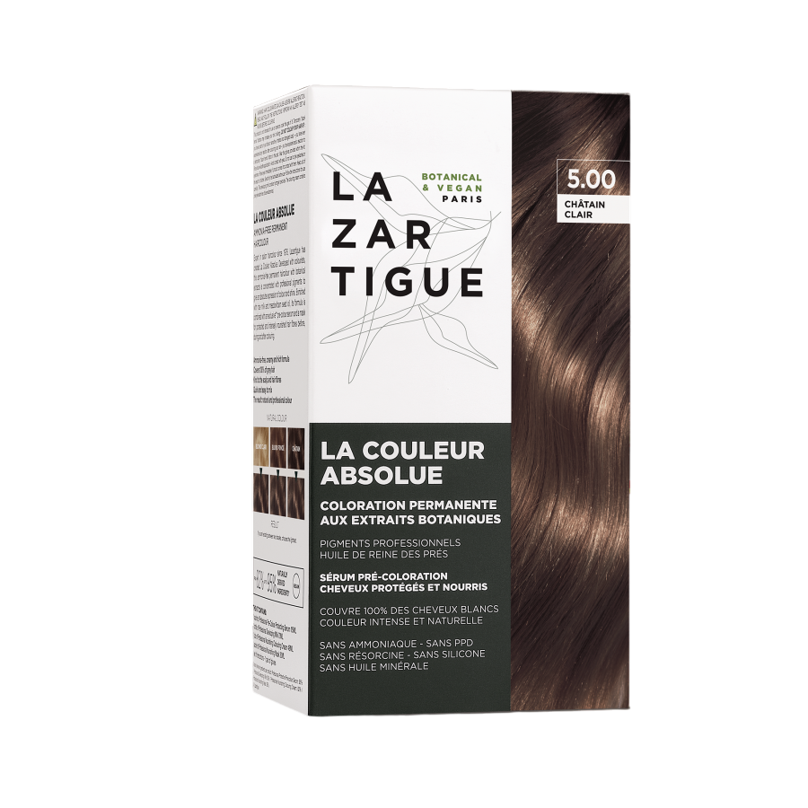 Lazartigue, La Couleur Absolue, Vopsea permanentă de păr, 5.00 Light Chestnut, 143 ml