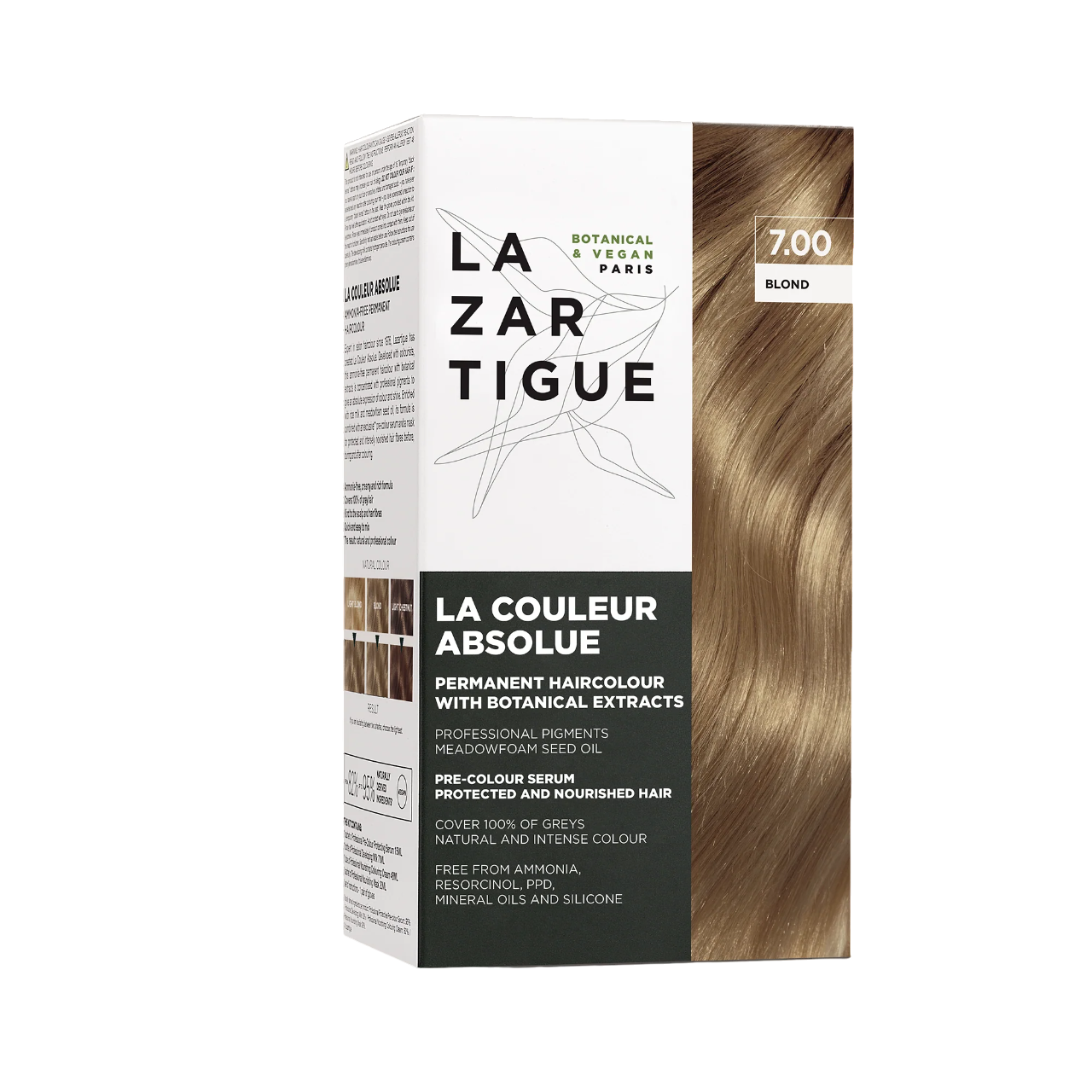 Lazartigue, La Couleur Absolue, Vopsea permanentă de păr, 7.00 Blond, 143 ml