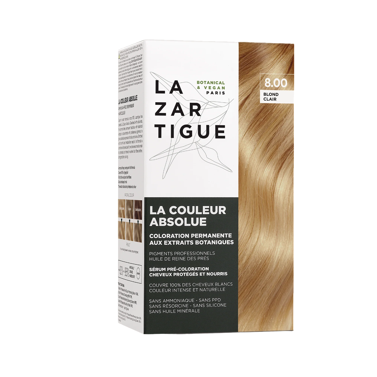 Lazartigue, La Couleur Absolue, Vopsea permanentă de păr, 8.00 Light Blond, 143 ml