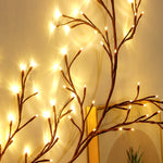 Instalatie Craciun tip Creanga Flippy, 144 LED-uri, Conectare la Retea, 8 Jocuri de Lumini, Telecomanda, 2.5 m,